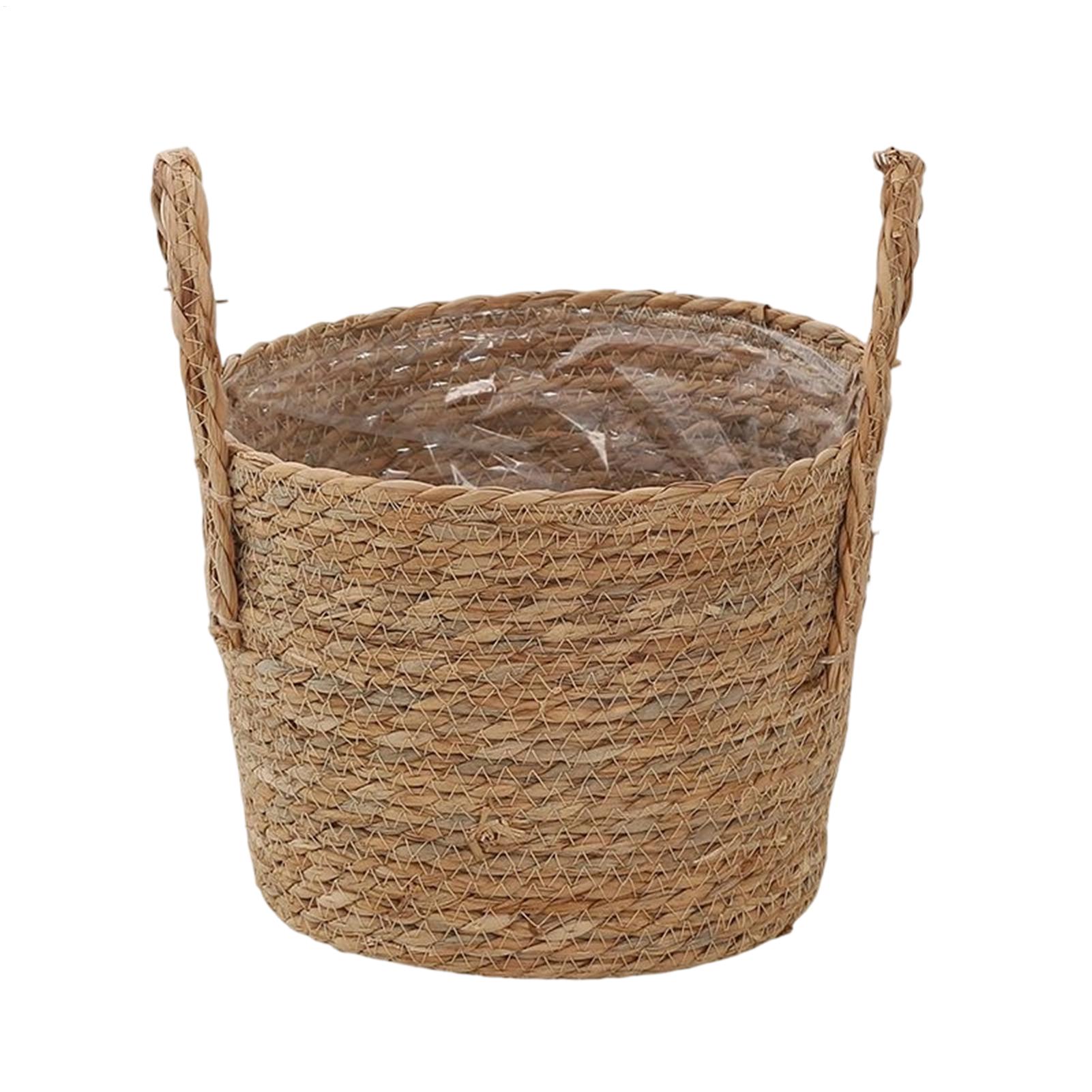 Rattan Plant Basket - Planter Basket Straw Flowerpot Wicker Planter