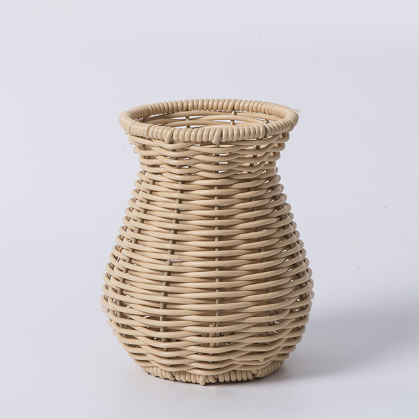 Rattan Plant Basket - Handwoven Dried Flower Holder Rattan Effect
