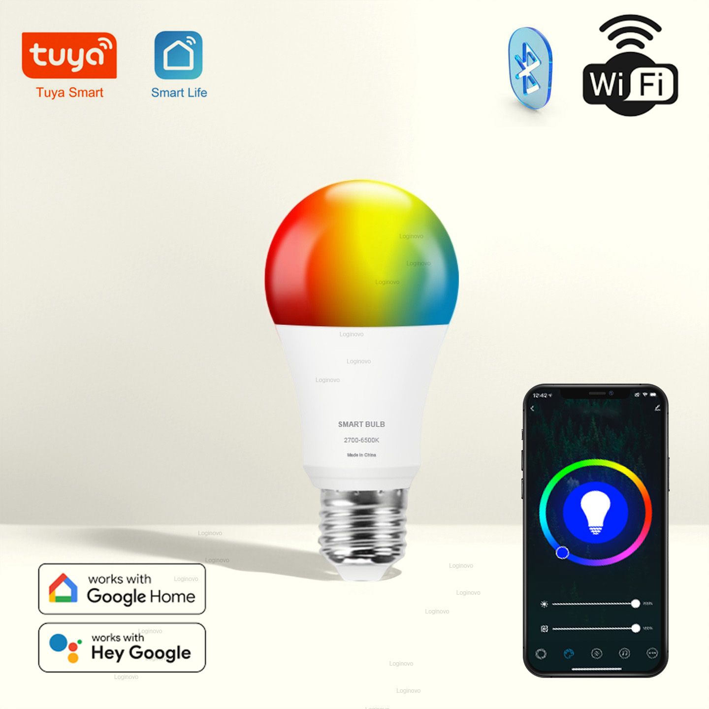 Home Decor Free App - Tuya LED Bulb Lamp Bluetooth/WiFi E27