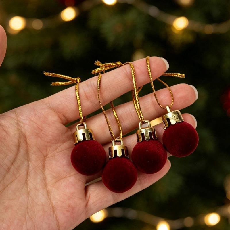 2cm Wine Red Velvet Christmas  - đánh giá và giá Home Decor Indonesia