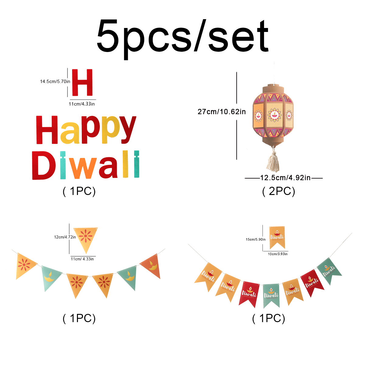 Happy Diwali Felt Letter Bunti - đánh giá và giá Home Decor Indonesia