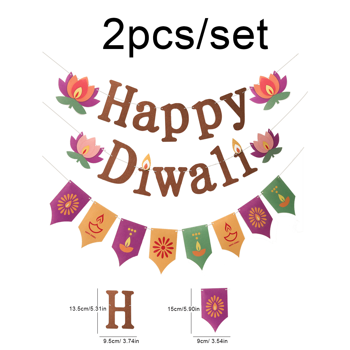 Happy Diwali Felt Letter Bunti - đánh giá và giá Home Decor Indonesia