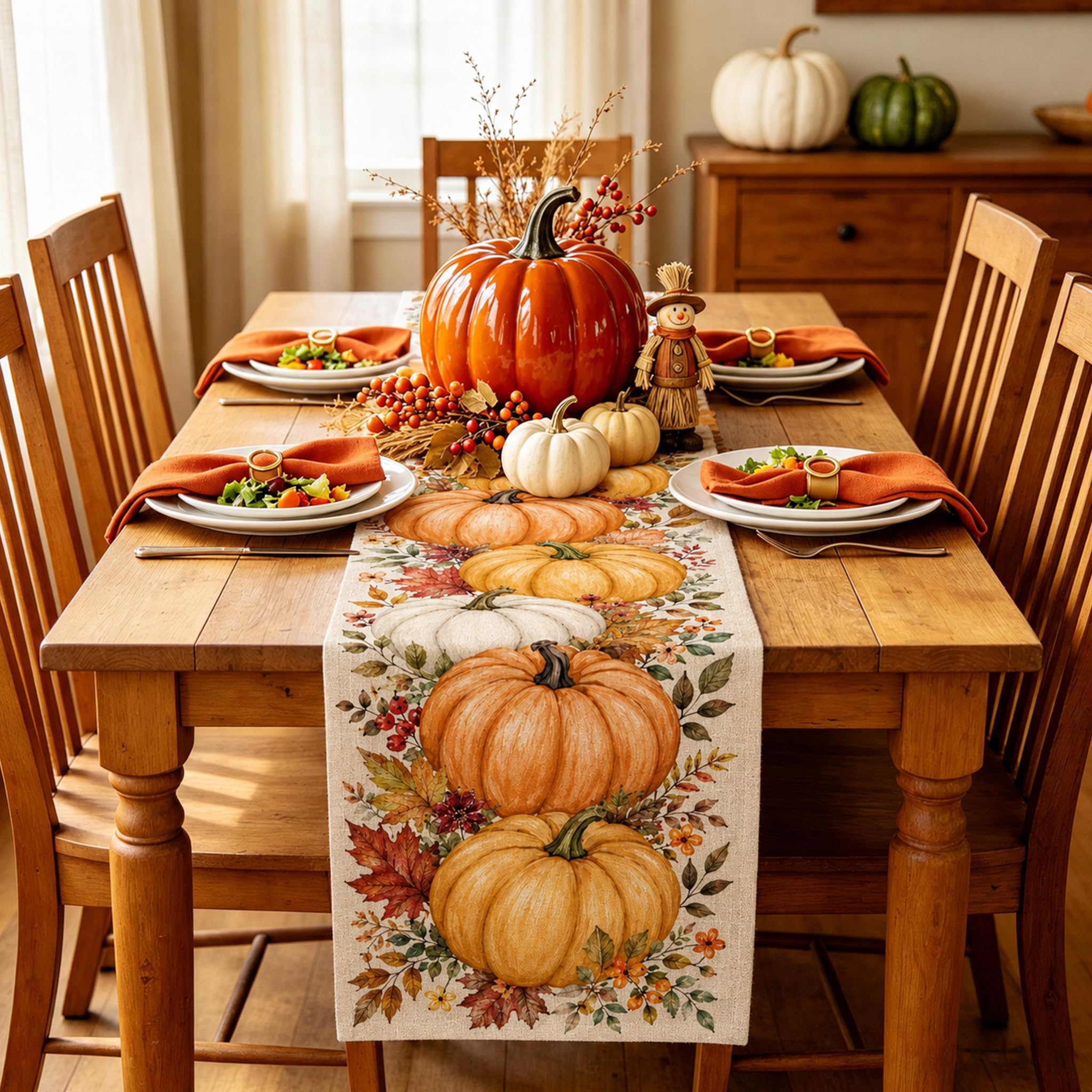 Halloween Table Runner Vintage - đánh giá và giá Linen Table Runner