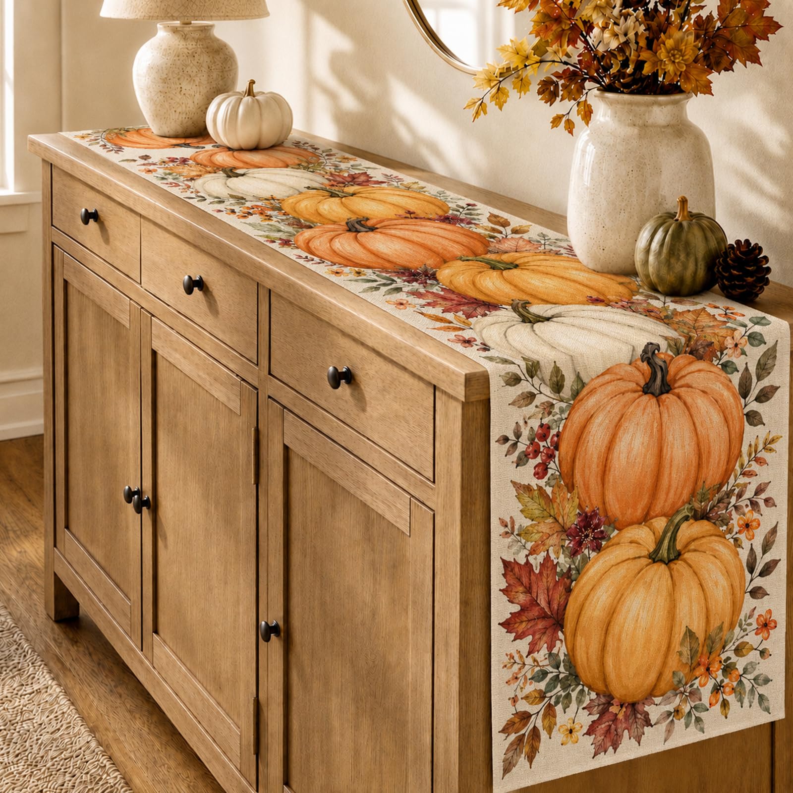 Halloween Table Runner Vintage - đánh giá và giá Linen Table Runner