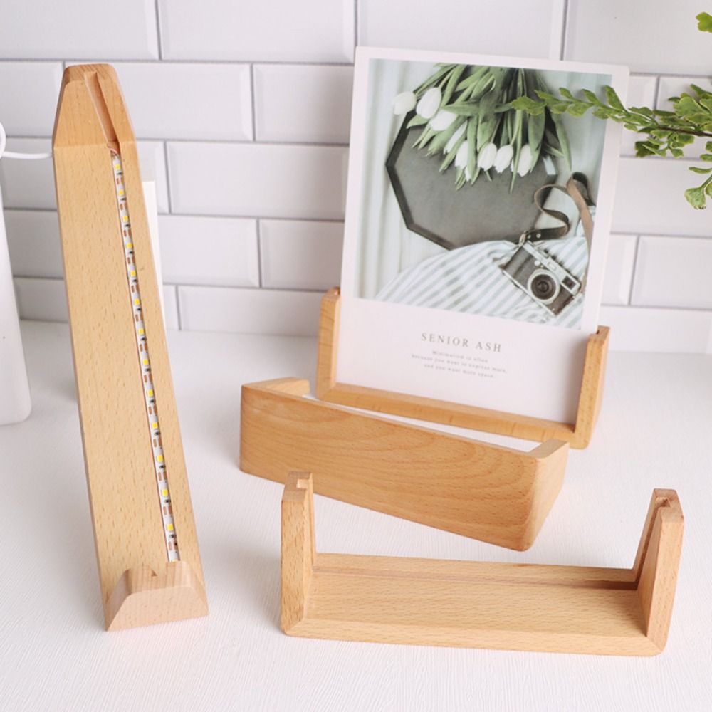 Warm Light Wooden Lighted Base - đánh giá và giá Bamboo Photo Frame