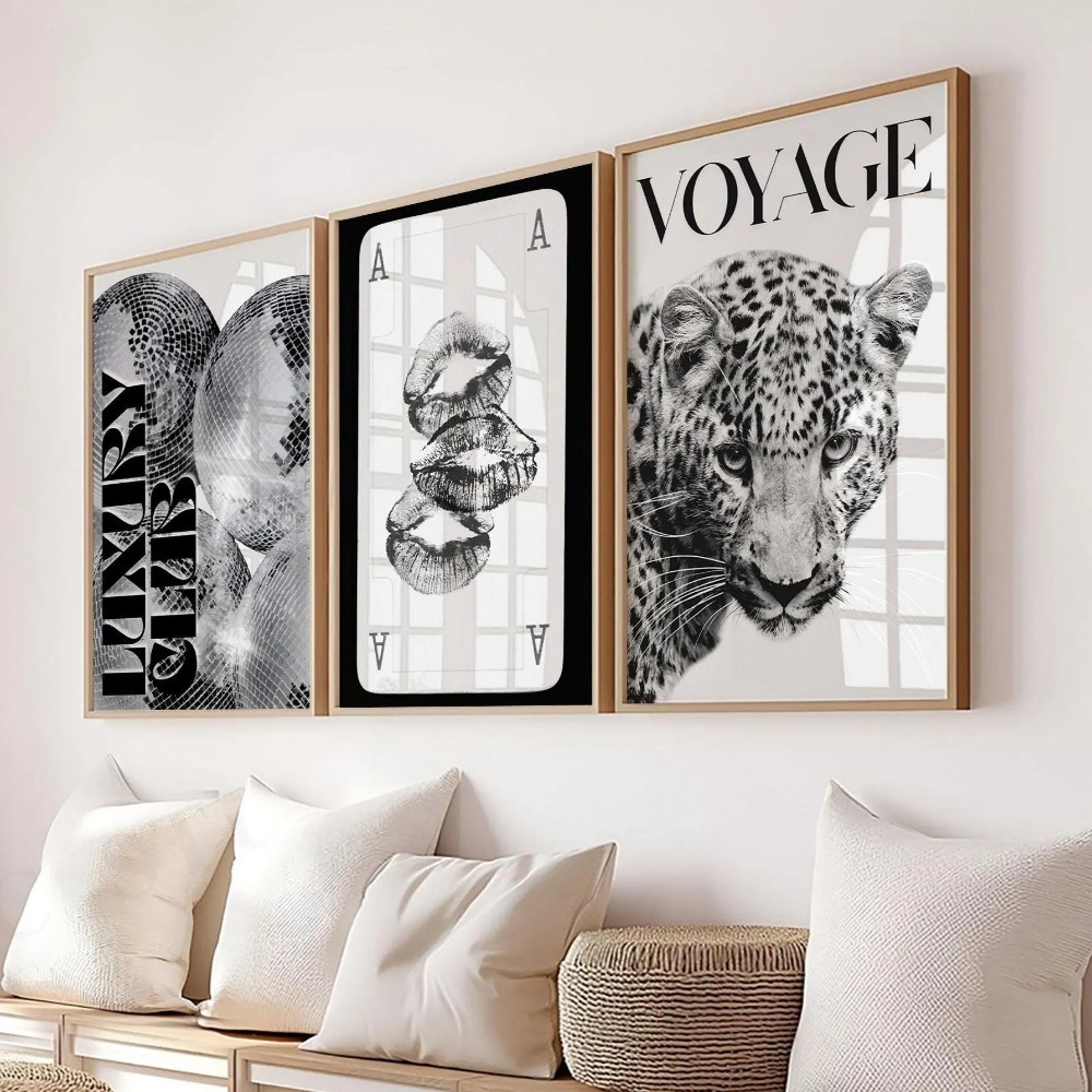 3pcs Frameless Leopard Print,B - đánh giá và giá Home Decor Y2K