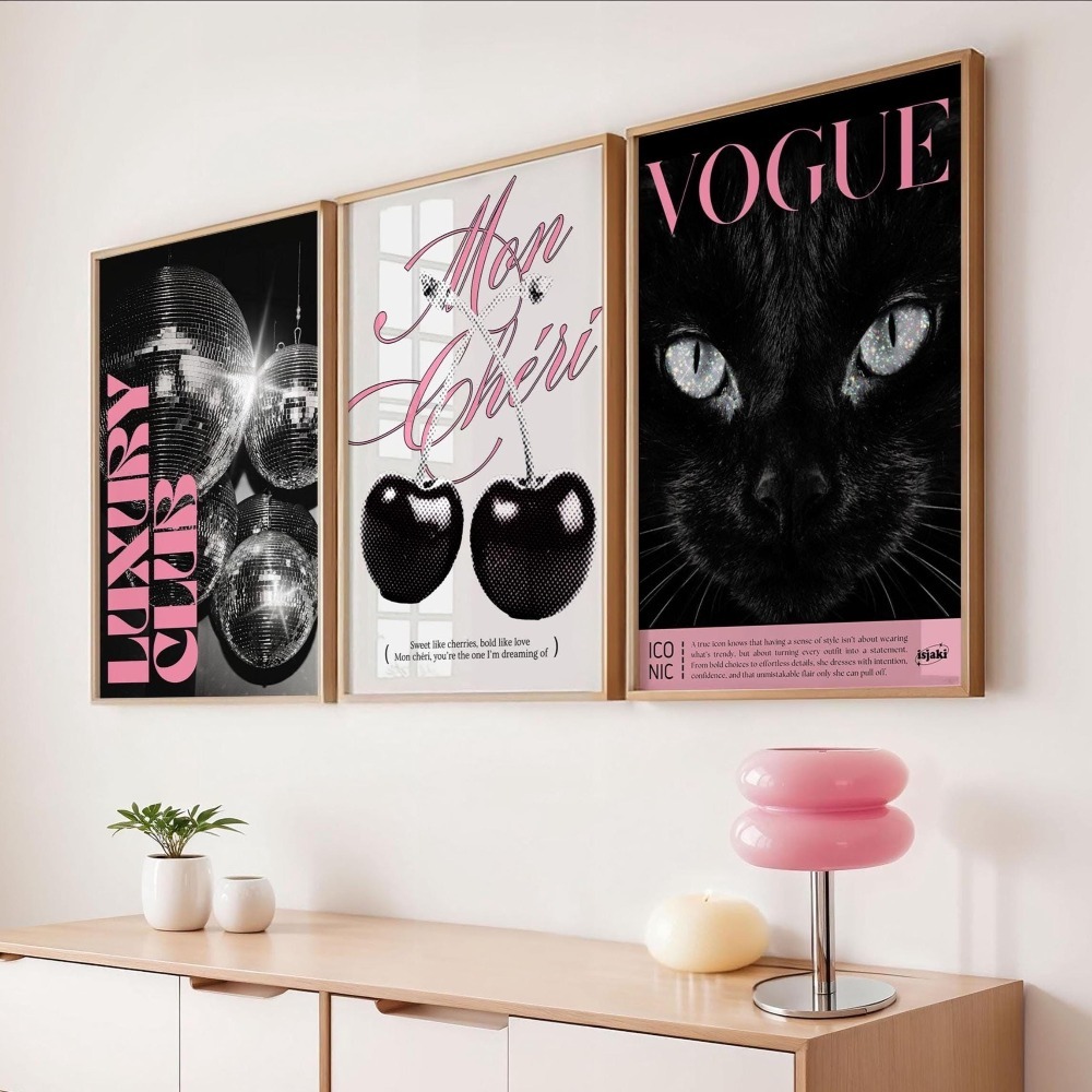 3pcs Frameless Leopard Print,B - đánh giá và giá Home Decor Y2K