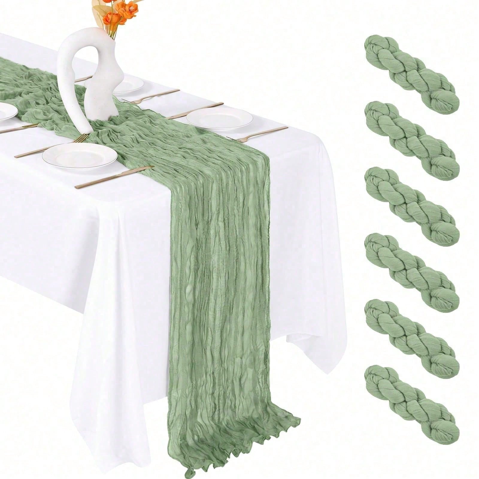 6 Pack Cheesecloth Table Runne - đánh giá và giá Linen Table Runner