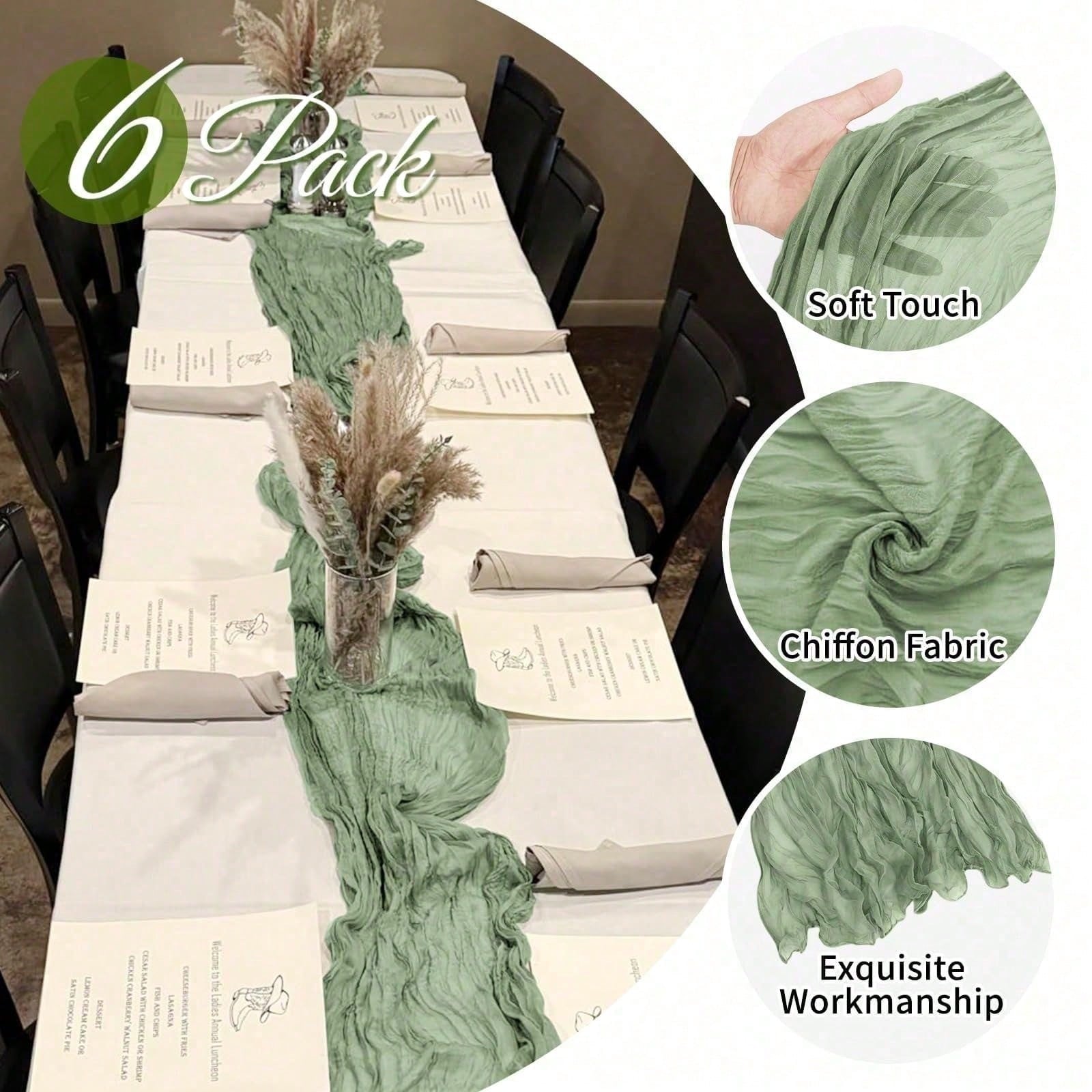 6 Pack Cheesecloth Table Runne - đánh giá và giá Linen Table Runner