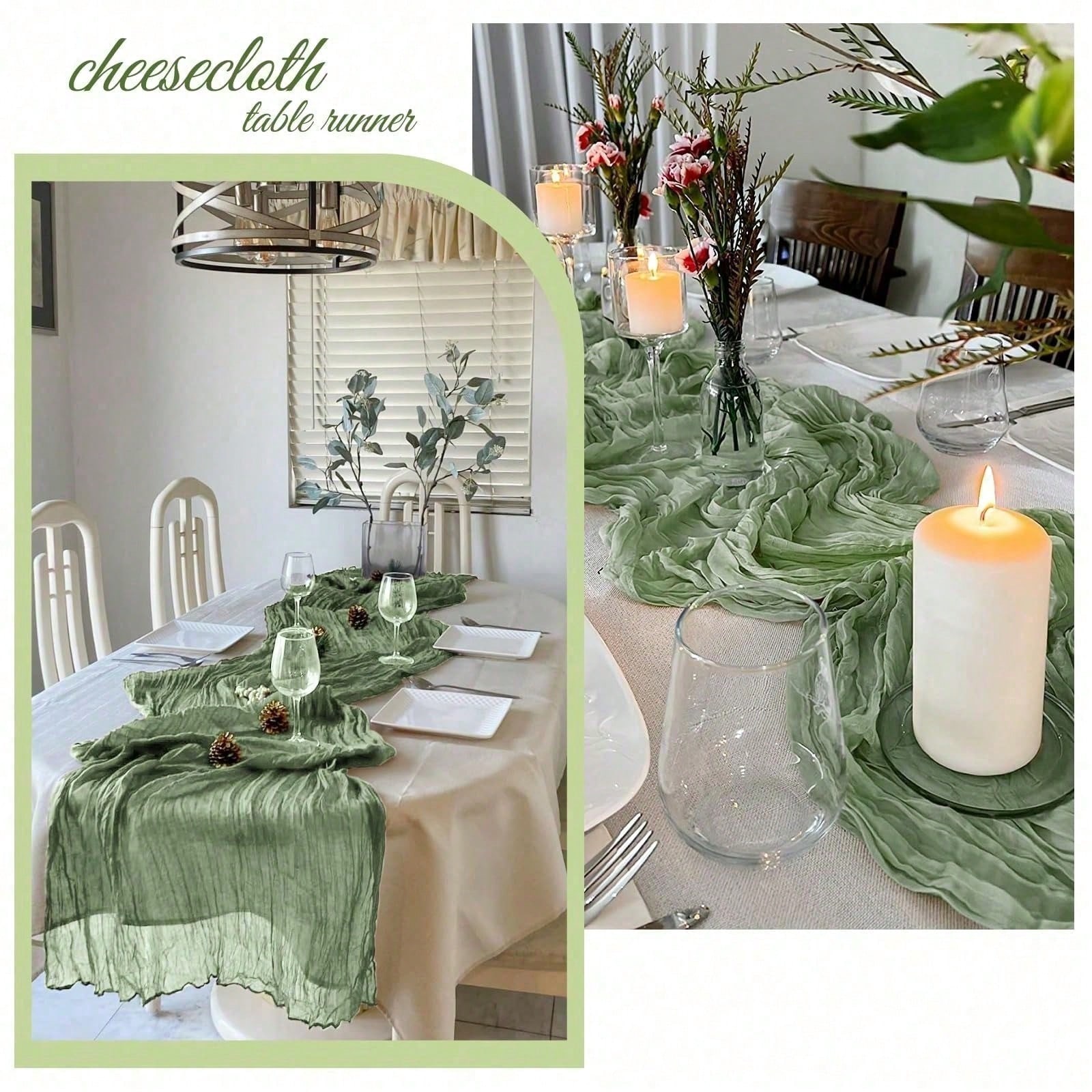 6 Pack Cheesecloth Table Runne - đánh giá và giá Linen Table Runner