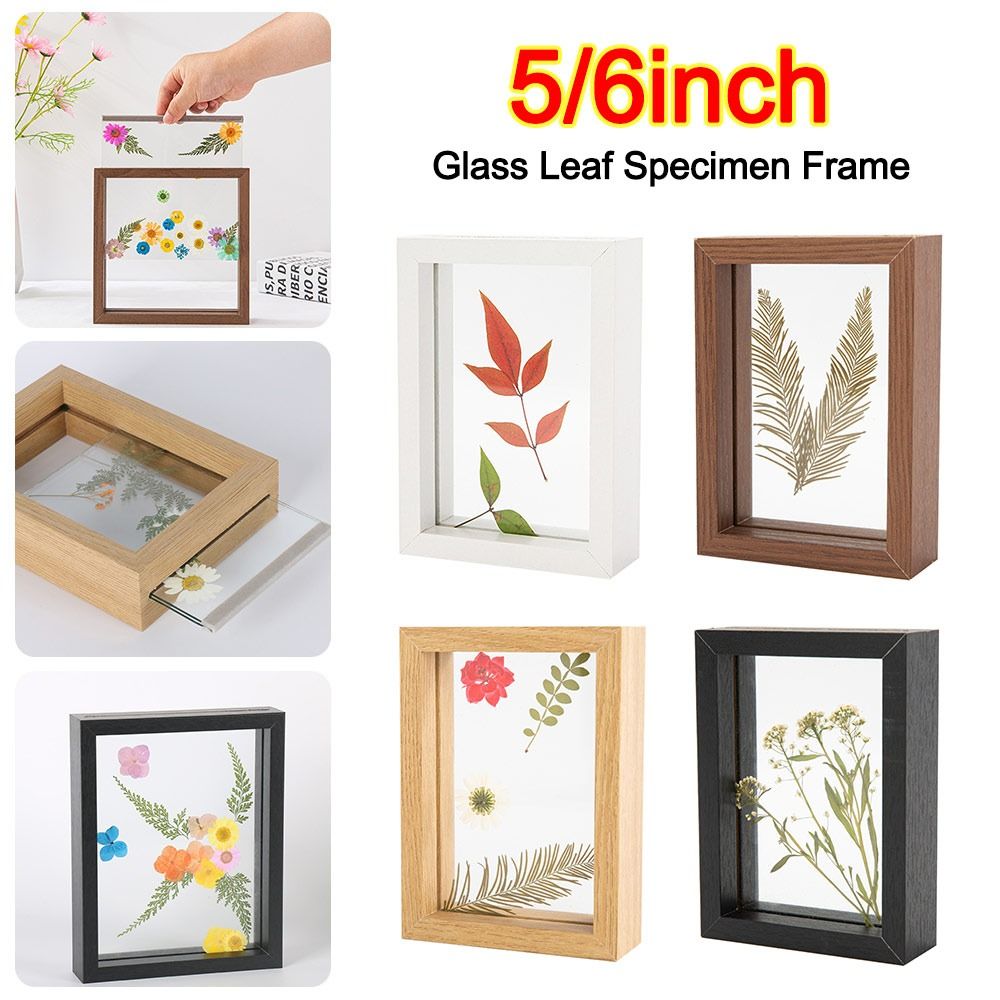 Wooden Glass Leaf Specimen Fra - đánh giá và giá Bamboo Photo Frame