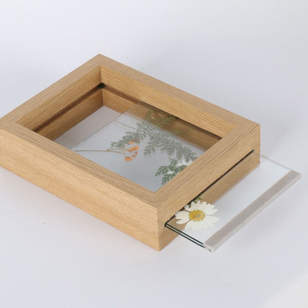 Wooden Glass Leaf Specimen Fra - đánh giá và giá Bamboo Photo Frame