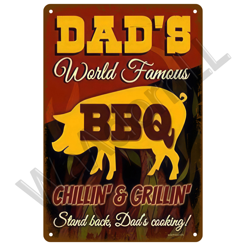 Retro Plaque Vintage Grill Kin - đánh giá và giá Home Decor Y2K
