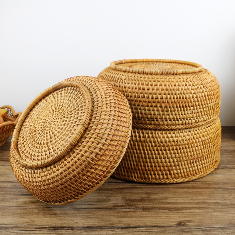 Mây Tự Nhiên Giỏ Đan Giỏ Chứa  - đánh giá và giá Rattan Plant Basket